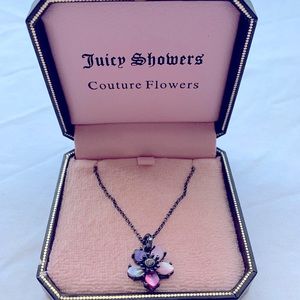 Juicy Couture Purple Flower Necklace